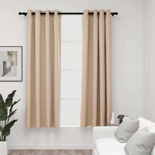  Zavjese za zamračivanje s prstenima 2 kom bež 140 x 175 cm Cijene