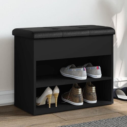 Klupa za cipele crna 62x32x50 cm od konstruiranog drva Cene