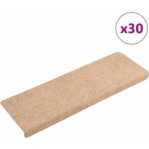 vidaXL Samolepilne preproge za stopnice 30 kosov rjave 65x21x4cm Cene