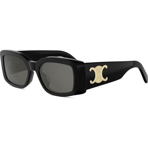 Celine Maxi Triomphe Black Rectangular Sunglasses ONE SIZE (53) Črna/Siva Cene