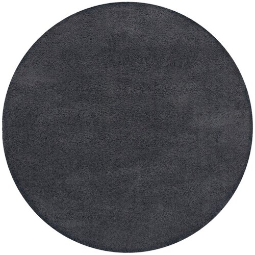 Flair Rugs Tamno sivi perivi okrugao tepih od recikliranih vlakna 180x180 cm Fluffy – Cijene
