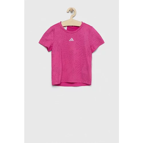 Adidas Otroška kratka majica G RUN TEE vijolična barva