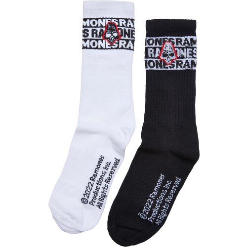 Merchcode Ramones Skull Socks 2-Pack Black/White Cijene