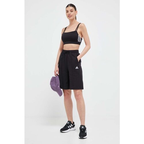 Adidas Kratke hlače za žene, boja: crna, glatki materijal, visoki struk Slike