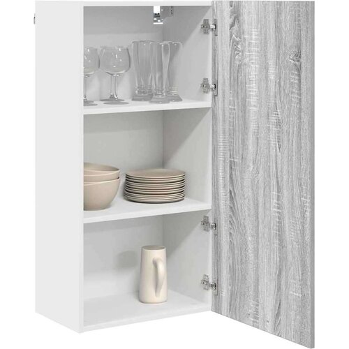 VidaXL viseći ormarić riga sonoma hrast i bijela 50 x 31 x 100 cm Slike