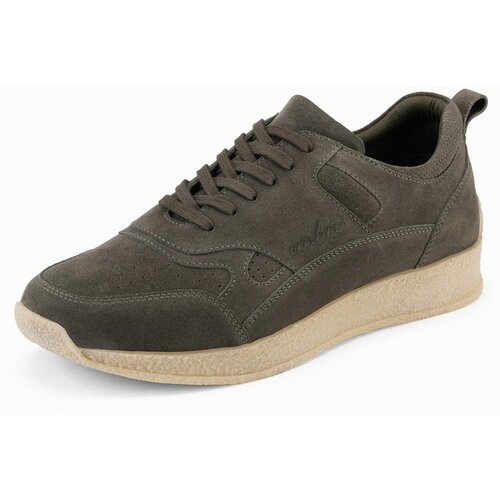 Ombre Lightweight suede men&amp;#039;s sports style sneakers - olive Slike
