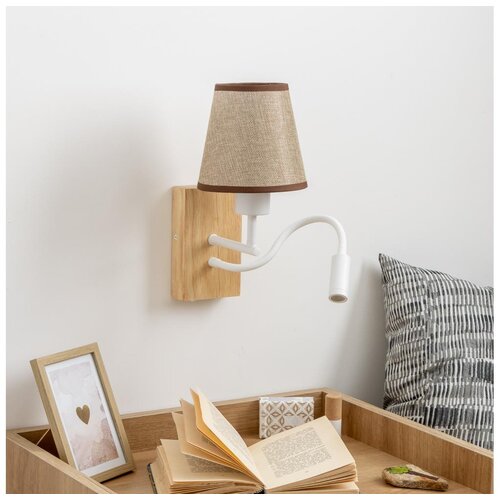  Brilagi - LED zidna lampa NUBILA WOOD 1xE27/25W/230V + LED/3W hrast/braon Cene