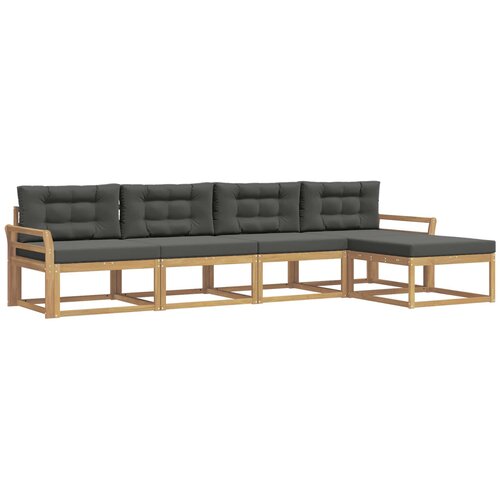 vidaXL Zunanja garnitura za sedenje 4 pcs Bela in antracit Poliester, (5000282056) Cene