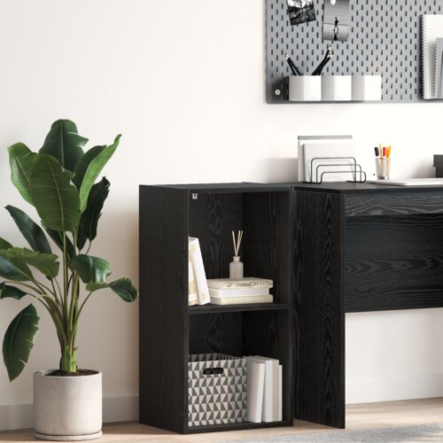 VidaXL Knjižna omara Črni hrast 40 x 30 x 77 cm Konstruiran les Slike