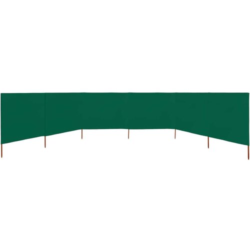  Vjetrobran sa 6 panela od tkanine 800 x 160 cm zeleni Slike