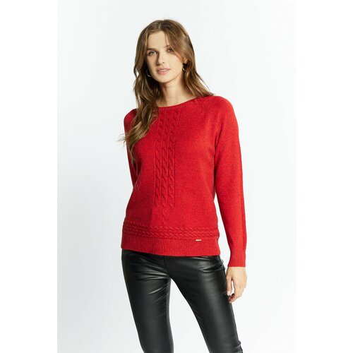 Monnari Woman's Jumpers & Cardigans Women's Sweater With Braid Weave Cene