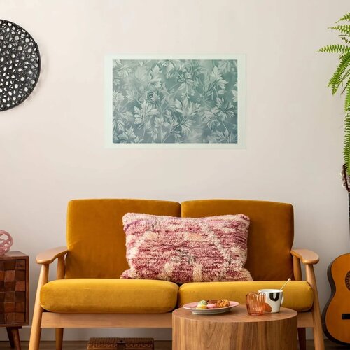  Plakat - Worn Floral Patterns in Muted Turquoises 30x21 Bez okvira s margom Slike