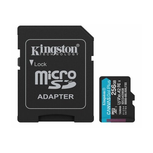Kingston Memorije kartice SDCG4/256GB/Canvas Go! Plus/microSD/200/160MB/s/+adapter Cene