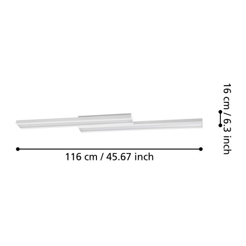 Eglo 31713-LED rgbw prigu&amp;scaron;iva stropna svetiljka saliteras-z LED/20,4W/230V bela Slike