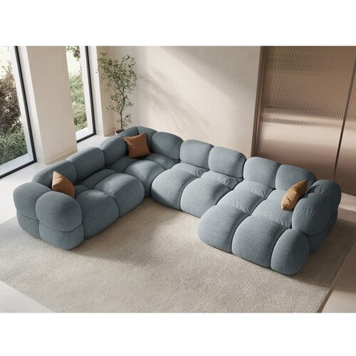 Cosmopolitan Design Svetlo modra kotna sedežna garnitura (levi kot/v obliki črke &amp;quot;U&amp;quot;) Loretto &amp;ndash; Slike