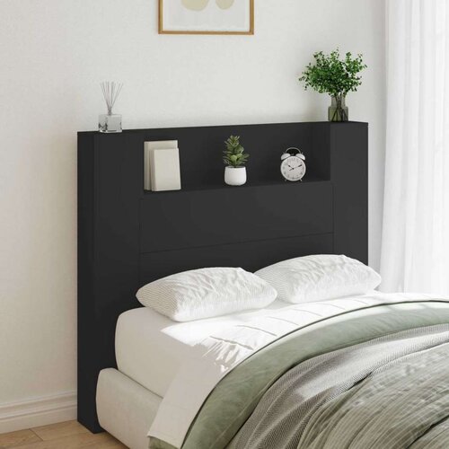  Vzglavje z LED lučmi Črna 120 x 16,5 x 103,5 cm Konstruiran les, (5000109558) Cene
