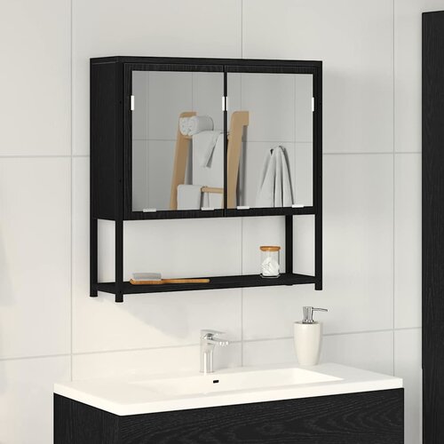  Ogledalo ormar Crni hrast 60 x 16 x 60 cm Konstruirano drvo Cene