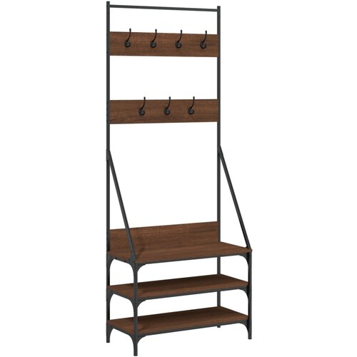 Maison Chic Regal za oblačila s prostorom za čevlje - Polica za čevlje rjav hrast 72x34x184 cm, (21777563) Slike