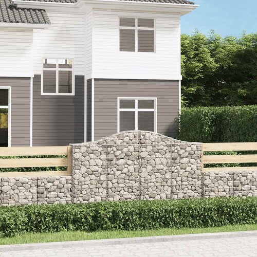 Lučne gabionske ko&scaron;are 3 kom 200x30x120/140cm pocinčano željezo Cijene