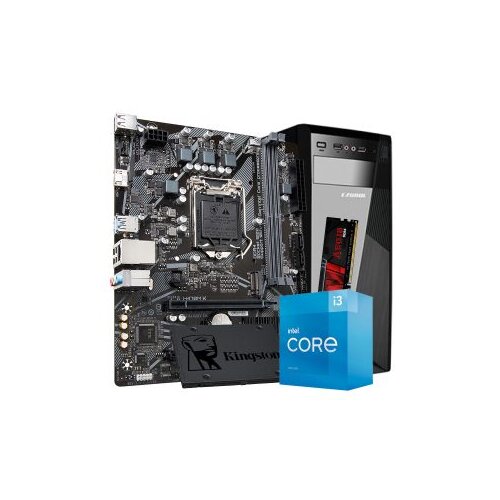 GNC OFFICE i3-10105 3.70GHz , MB H510, RAM 16 GB DDR4 SSD 480 GB, Kući&scaron;te + EZ Cool napojna 500W, NO OS, 2Y Cijene