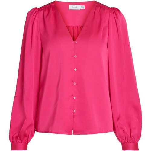 Vila Topi & Bluze VIELLETTE V-NECK - NOOS 14074530 Rdeča Cene