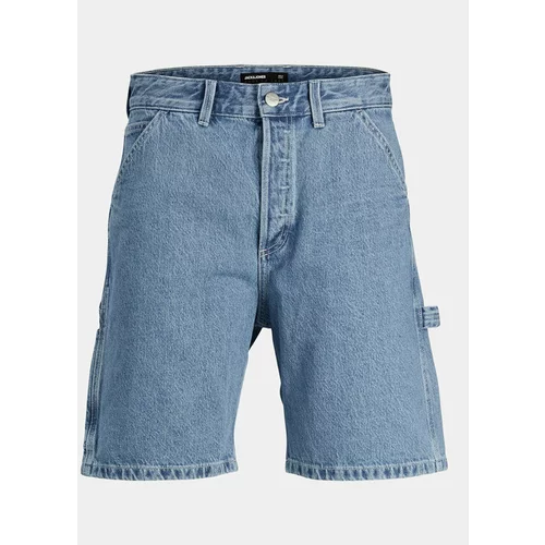 Jack & Jones Jeans kratke hlače Jjitony 12252719 Modra Loose Fit