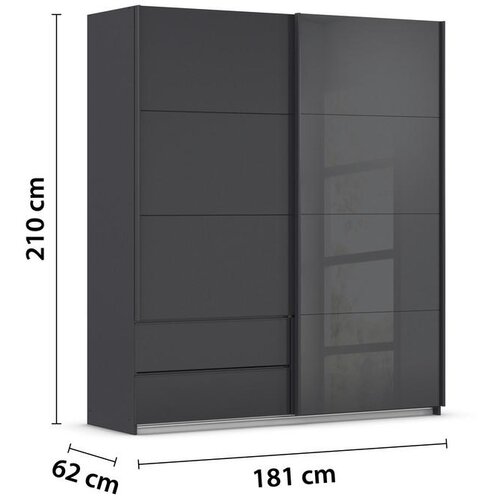 Premium Living Omara Z Drsnimi Vrati Elara, Temno Siva Slike
