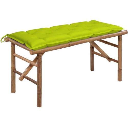  Sklopiva vrtna klupa s jastukom 118 cm od bambusa Cijene