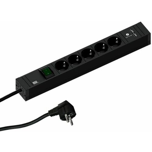 Bachmann razdelilec rack 5x220V Connect Line 2x USB A prenapetostna zaščita 2m 420.0021 Cene