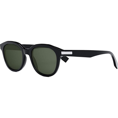 Fendi ESSENTIAL Essential Black Round Sunglasses ONE SIZE (52) Črna/Zelena Slike