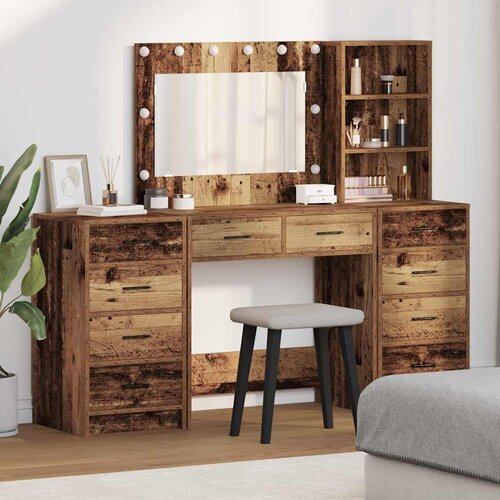  Toaletni stol 3 pcs Smeđa 40 x 41 x 135 cm Konstruirano drvo Cene