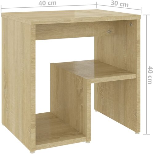  Noćni ormarići 2 kom boja hrasta 40x30x40 cm konstruirano drvo Slike