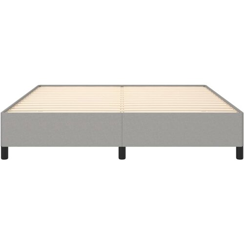  Okvir za krevet bez madraca svjetlosivi 160 x 200 cm od tkanine Slike