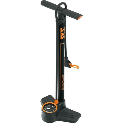  PUMPA PODNA SA MANOMETROM SKS AIRKOMPRESSOR 10.0, ZA SVE VENTILE, 10 BARA, CRNO-NARANČASTA Cijene