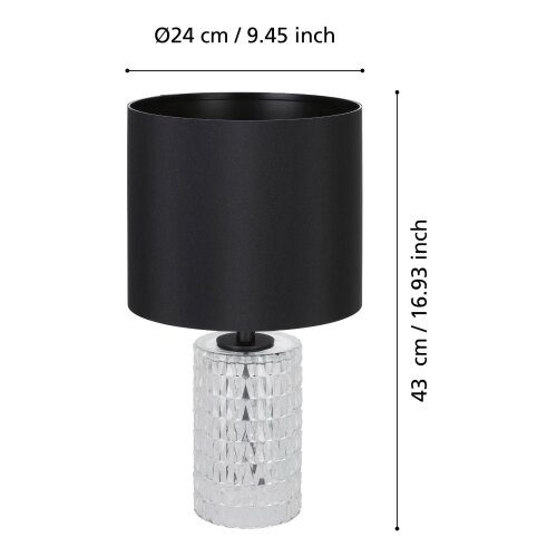 Eglo 39979 - Stona lampa SAPUARA 1xE27/40W/230V crna Slike