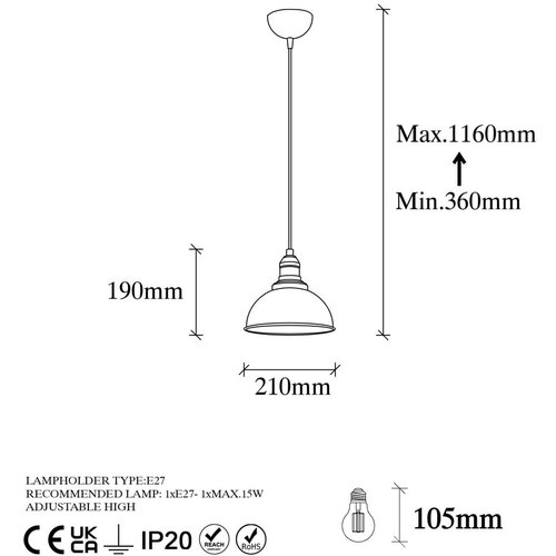 Opviq lights visilica varzan 10835 Slike