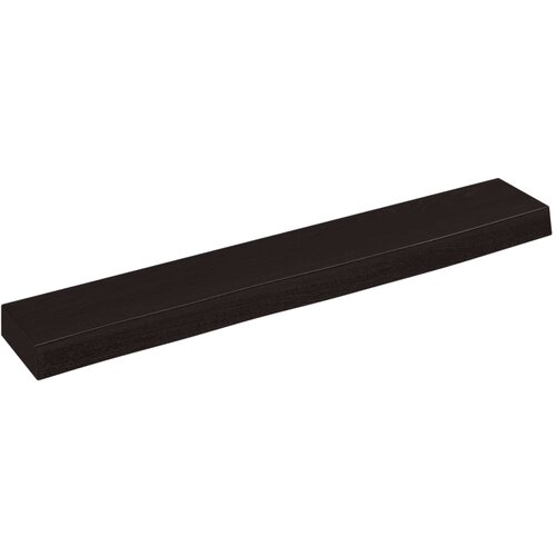  Zidna polica tamnosmeđa 60x10x4 cm od obrađene hrastovine Slike
