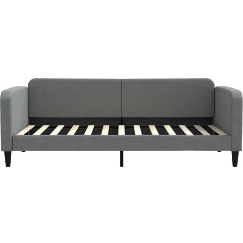  Dnevni krevet s madracem tamnosivi 90 x 200 cm od tkanine Slike