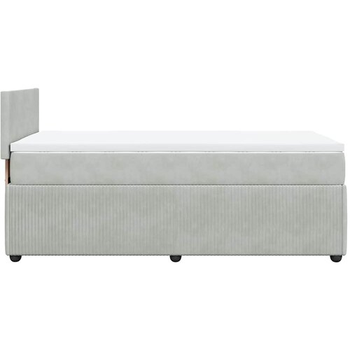 Box spring krevet s madracem svjetlosivi 80 x 200 cm bar&amp;scaron;unasti Slike