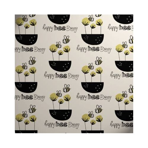 The Unique Paper Company Happy Earth - Ukrasni papir tabak - Happy Earth, Bee on White Cene