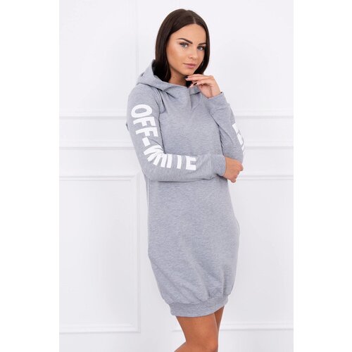 Kesi White gray melange dress Slike