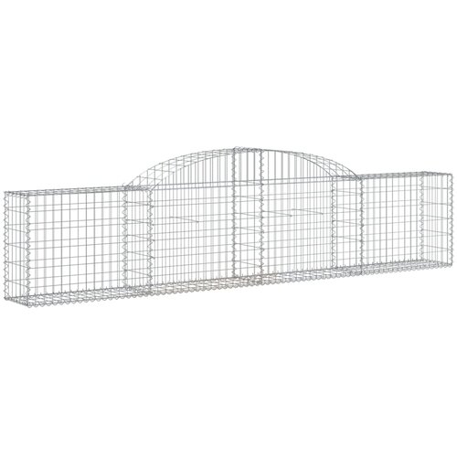  Lučne gabionske ko&amp;scaron;are 2 kom 300x30x60/80 cm pocinčano željezo Slike
