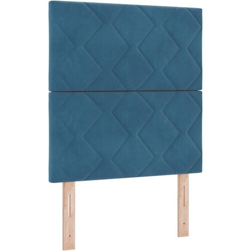 vidaXL Vzglavje z vzglavjem Temno modra 80 cm Žamet, (5000142147) Cene