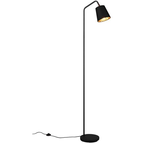 Tri O Črna stoječa svetilka s tekstilnim senčnikom (višina 148 cm) Buddy – Cene