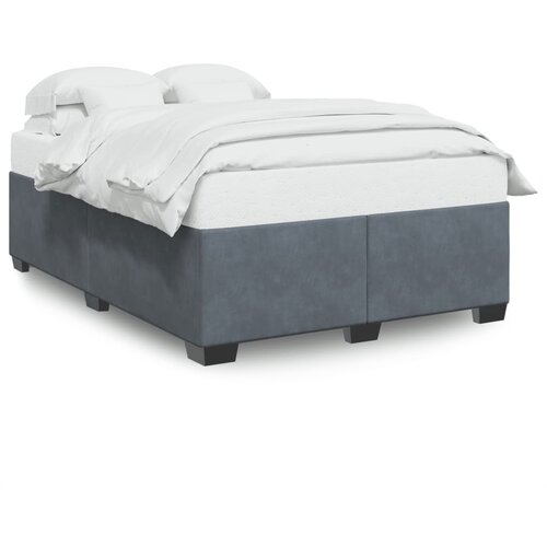 vidaXL Posteljni okvir temno siv 140x190 cm žamet Cene
