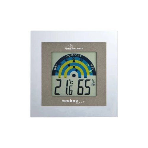 Techno Line MA10230 Mobile Alerts WLAN-vremenska stanica srebrna, prozirna, bijela Slike