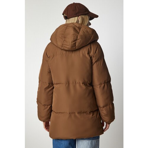 Happiness İstanbul Winter Jacket - Brown - Puffer Slike