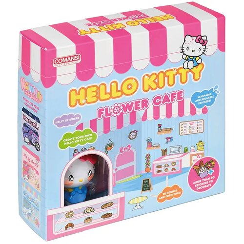 COMANSI Hello Kitty Flower Caf&amp;eacute; figurica s kućicom za lijepljenje naljepnica - Slike