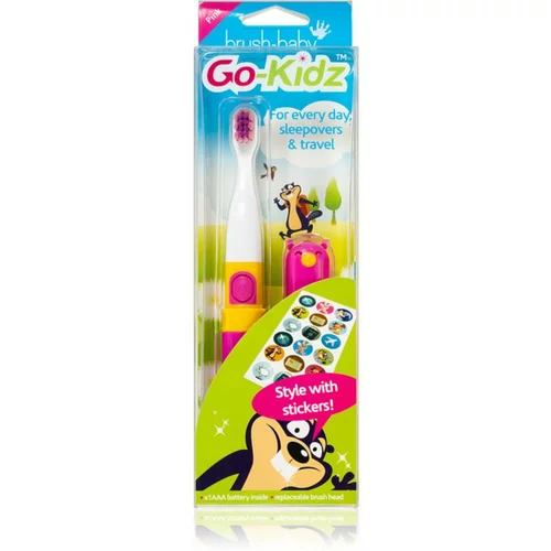 Brush Baby Go-Kidz baterijska zobna ščetka od 3 let Pink/Blue 1 kos