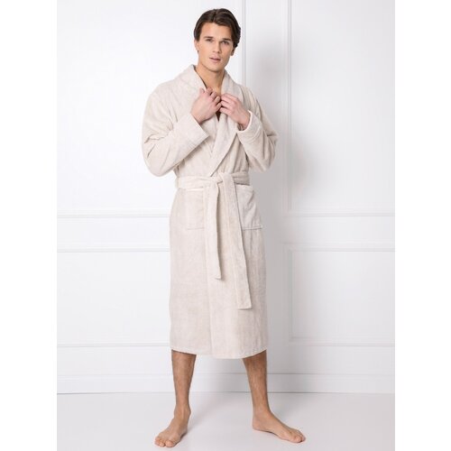 Aruelle Bathrobe Fernand S-2XL beige 04 Slike